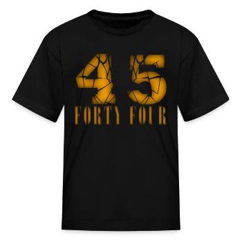 45 years old, birth saying - Kid's T-Shirt - black - Front