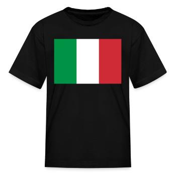 Italian flag - Kid's T-Shirt - black - Front