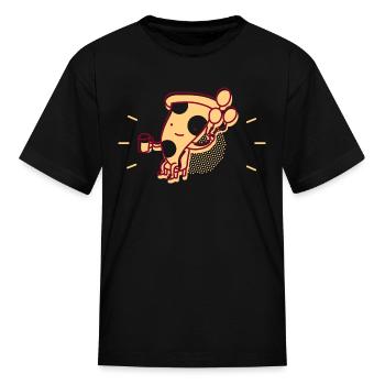 Baby Toddler Pizza Party Kid - Kid's T-Shirt - black - Front