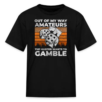 Casino Poker - Kid's T-Shirt - black - Front