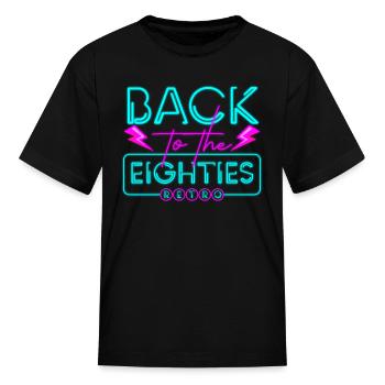 Neon Disco Theme Party Neon Sign - Kid's T-Shirt - black - Front