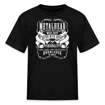 Metal Guitarist Music Taste Hard Rock - Kid's T-Shirt - black - Front