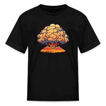 Explosion Fireworks Pyrotechnics - Kid's T-Shirt - black - Front
