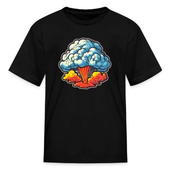 Explosion Fireworks Pyrotechnics - Kid's T-Shirt - black - Front
