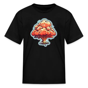 Explosion Fireworks Pyrotechnics - Kid's T-Shirt - black - Front