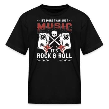 Rock Hard Rock Heavy Metal Rockabilly - Kid's T-Shirt - black - Front