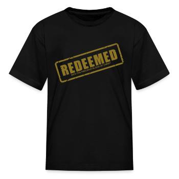 Redeemed with the precious blood of Christ - Kid's T-Shirt - black - Front