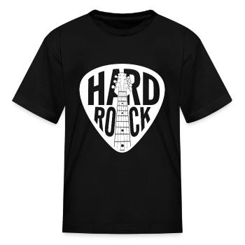 Hard Rock Guitar Pick - Kid's T-Shirt - black - Front