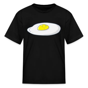 Egg - Kid's T-Shirt - black - Front