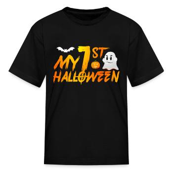 Scary Halloween costume baby My first Halloween - Kid's T-Shirt - black - Front