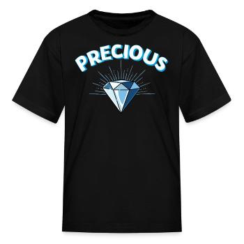Precious Sparkling Glitter Diamond - Kid's T-Shirt - black - Front
