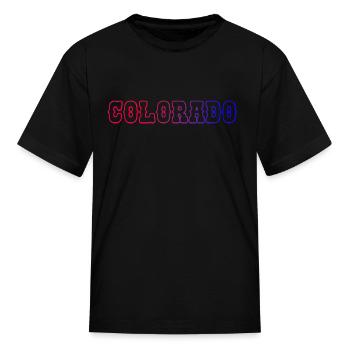 Neon Colorado - Kid's T-Shirt - black - Front