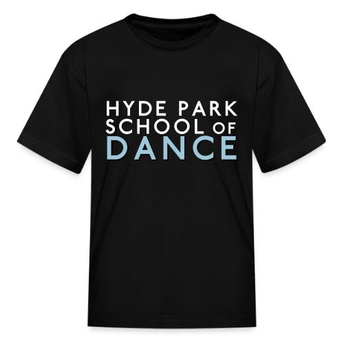 White Blue logo w shadow - Kid's T-Shirt