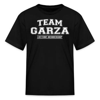 Team Garza Proud Family Surname Last Name - Kid's T-Shirt - black - Front