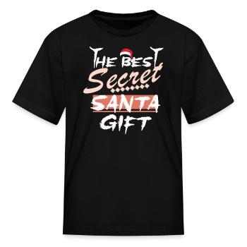 the best Secret Santa gift - Kid's T-Shirt - black - Front
