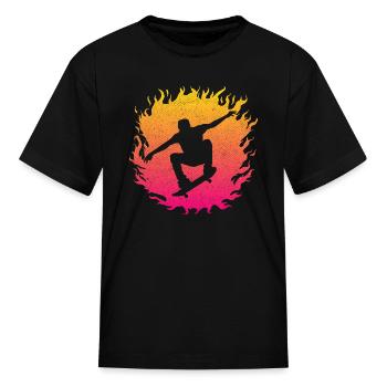 Skateboard Skater Skateboarder Skateboarding - Kid's T-Shirt - black - Front