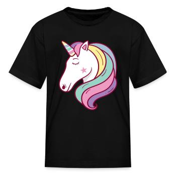 Licorne Licorne - T-shirt Enfant - noir - Devant