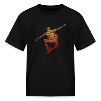 Skater Skateboarder Skateboard Skateboarding - Kid's T-Shirt - black - Front