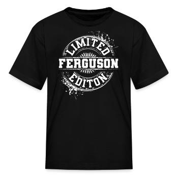 Ferguson Funny Surname Family Tree Birthday Reunio - Kid's T-Shirt - black - Front