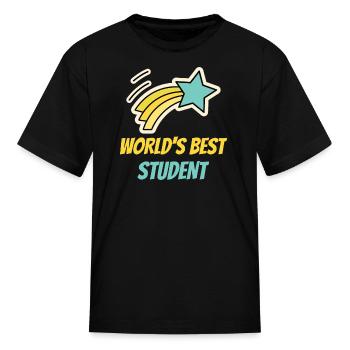 World s Best Student - Kid's T-Shirt - black - Front