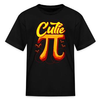 Pie mathématique papillon mignon et drôle - T-shirt Enfant - noir - Devant