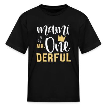 Mami de Mr Onederful 1ère fête d’anniversaire Bébé - T-shirt Enfant - noir - Devant