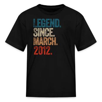 Birthday 2012 vintage Birthday since 2012 - Kid's T-Shirt - black - Front