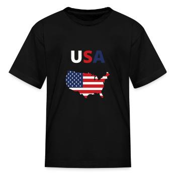 ÉTATS-UNIS - T-shirt Enfant - noir - Devant