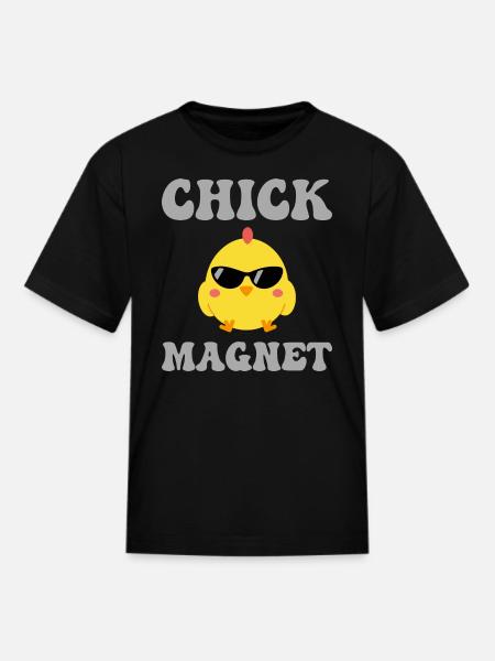 Funny Easter Day Chick Magnet For Boys Kids Men - Kid's T-Shirt - black