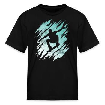 Skateboard Skateboarder Skater Skateboarding - Kid's T-Shirt - black - Front