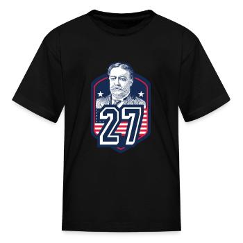 27 William Howard Taft - Kid's T-Shirt - black - Front