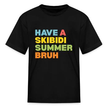 Avoir un Skibidi Summer Bruh Professeur drôle Dernier jour - T-shirt Enfant - noir - Devant