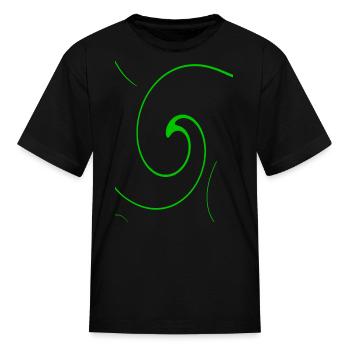Neon spiral - Kid's T-Shirt - black - Front