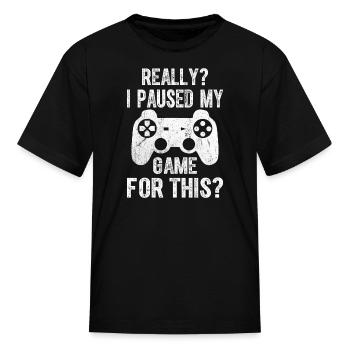 Gaming Online Console Controller Gamers Lifestyle - Kid's T-Shirt - black - Front