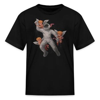Cherubs Astronaut - Kid's T-Shirt - black - Front