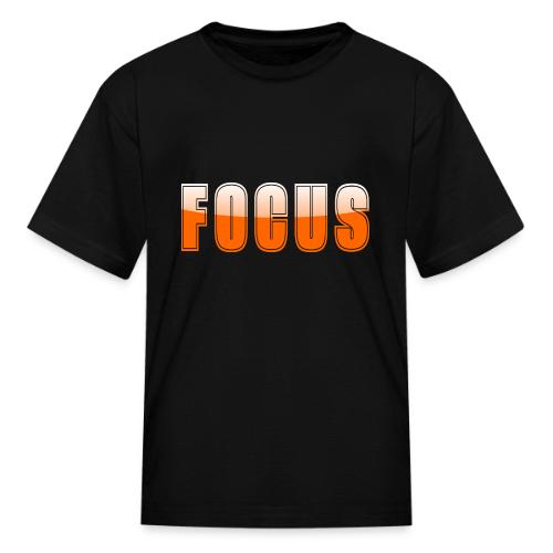 FOCUS Vibrant Orange Motivational Word Design - Kid's T-Shirt