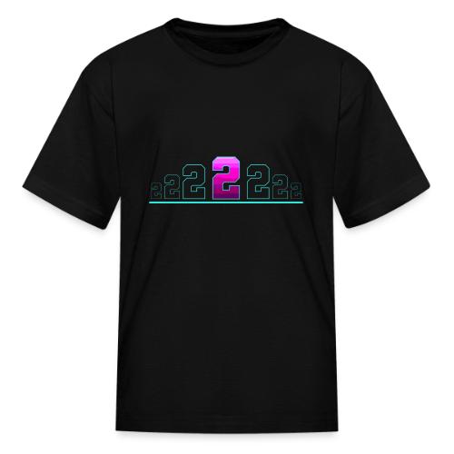 Number 2 in Magenta: Varsity Font - Kid's T-Shirt