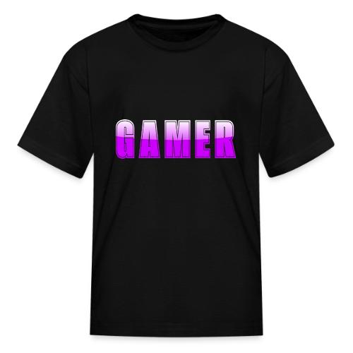 Gamer Purple Glossy Collegiate Design - Kid's T-Shirt
