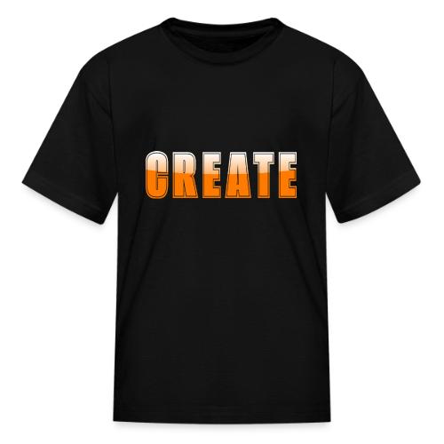 CREATE Vibrant Orange Bold Word Graphic - Kid's T-Shirt