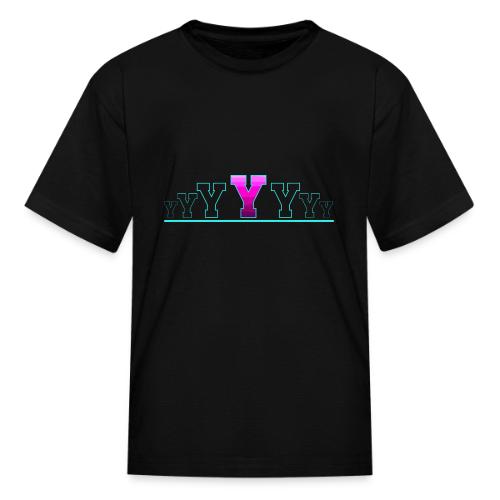 Letter Y – Capital Varsity Alphabet Monogram - Kid's T-Shirt
