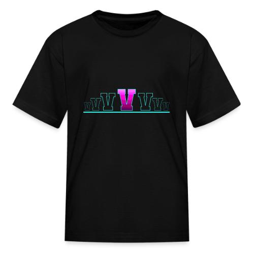 Letter V – Capital Varsity Alphabet Monogram - Kid's T-Shirt