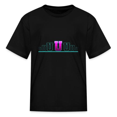 Letter U – Capital Varsity Alphabet Monogram - Kid's T-Shirt