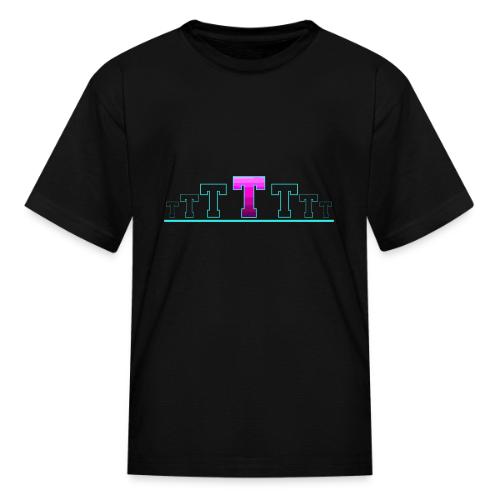 Letter T – Capital Varsity Alphabet Monogram - Kid's T-Shirt