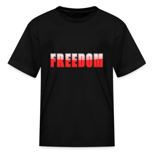 Freedom Typography Design - Kid's T-Shirt