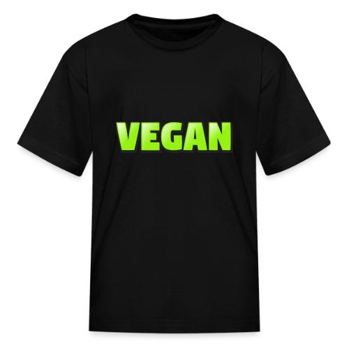 Vegan Bold Green Typography Design - Kid's T-Shirt