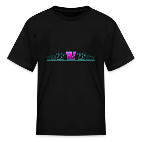 Letter W – Capital Varsity Alphabet Monogram - Kid's T-Shirt