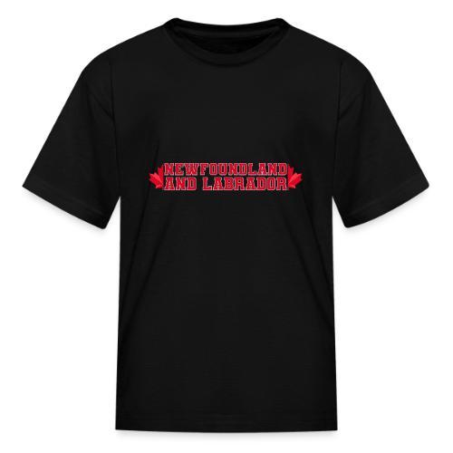 Newfoundland and Labrador with maple leaf - Kid's T-Shirt