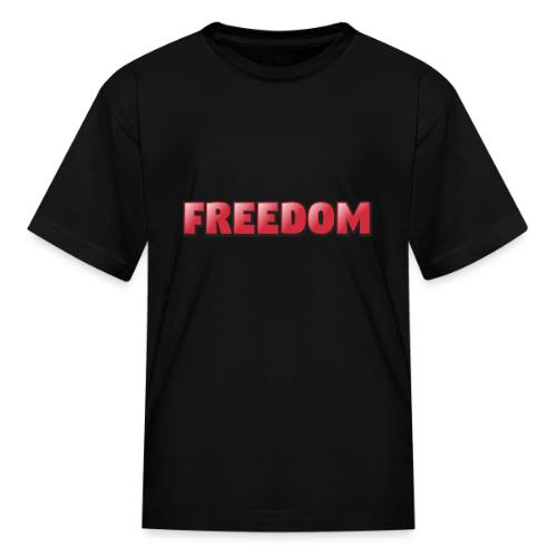 Freedom Bold 3D Word Art Design - Kid's T-Shirt