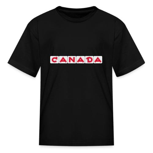 Canada, red letters on white background - Kid's T-Shirt