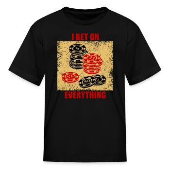 Casino Chips Casino Game - Kid's T-Shirt - black - Front